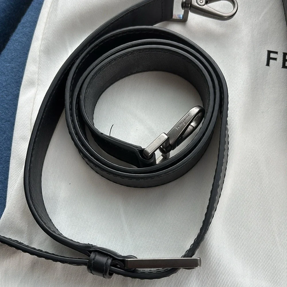 Salvatore Ferragamo Black Leather Men's Bag